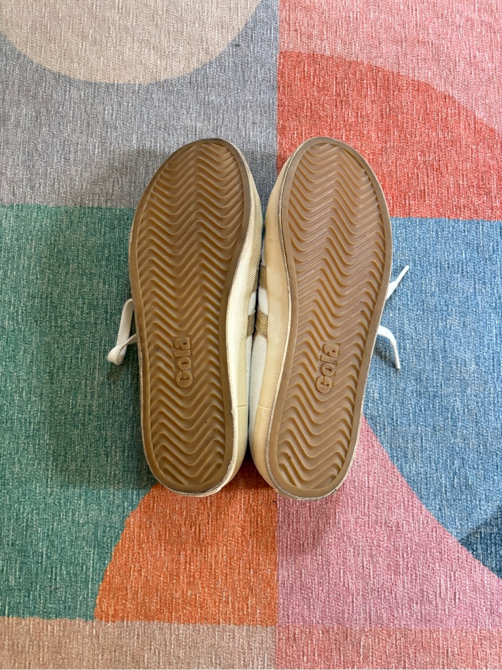 Gola Women's Cream Mule Sneakers with Gold Accents - Picture 3 of 3